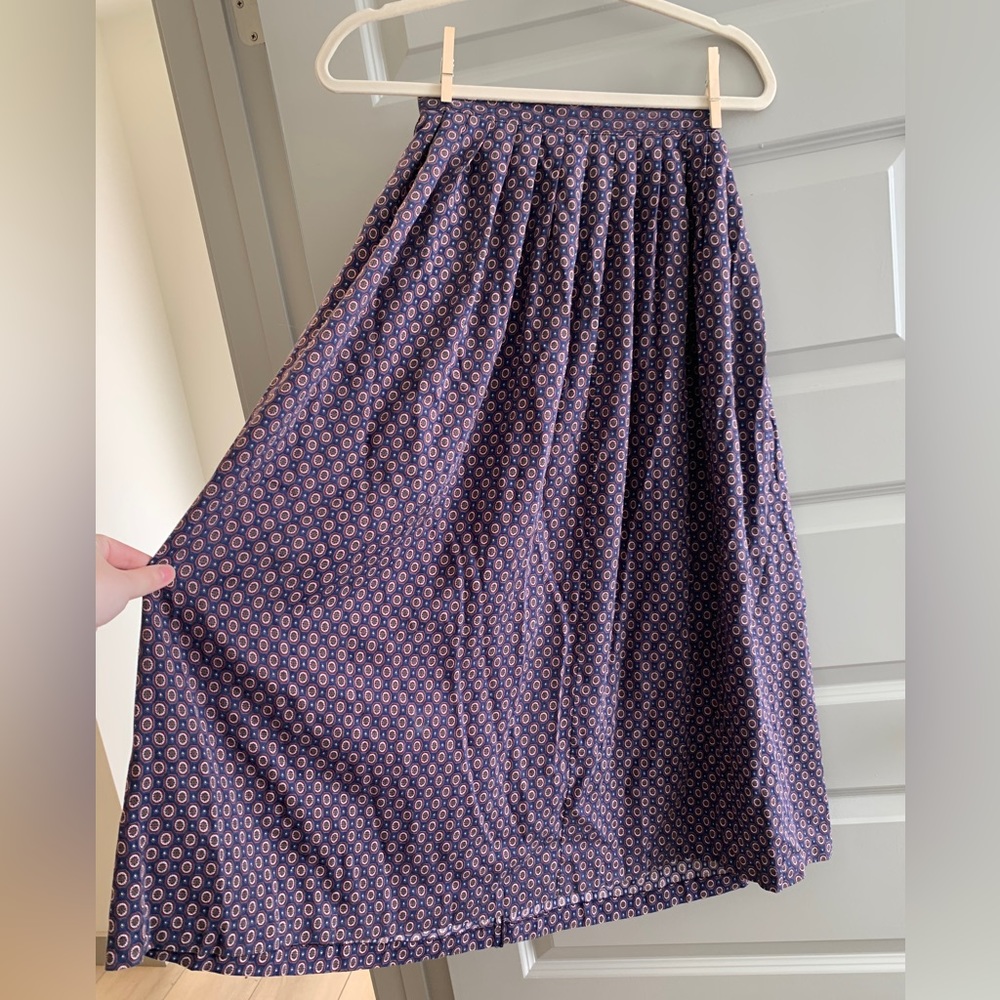 Vintage calico a line circle skirt